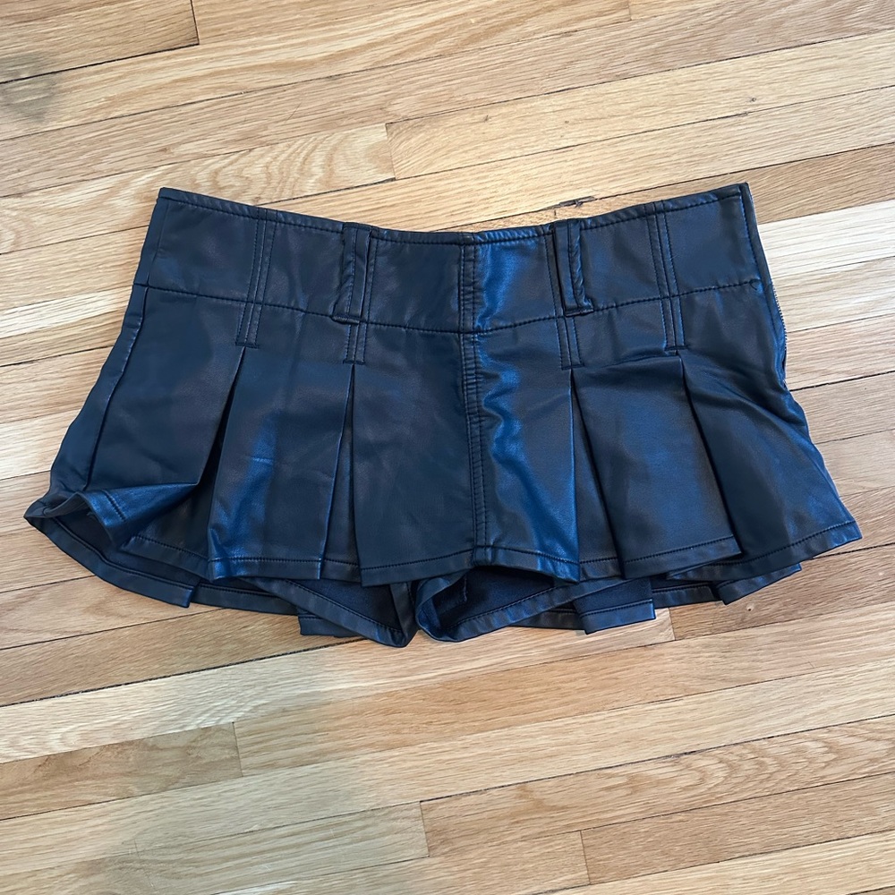 Free People Mini Leather Skirt
